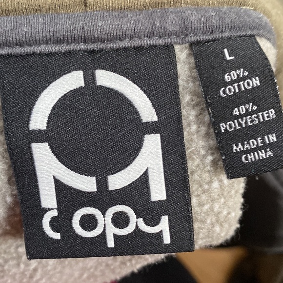 Comfortable Mens Zip Up Colour-Block White, Olive Green and Grey Size Large - Picture 5 of 7